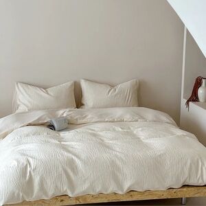 LULLABUY Premium Timber Weave King 100% pure cotton high quality Bedding Set